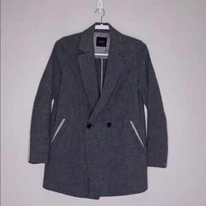 Top Girl Double Button Contrast Pocket Blazer small women’s gray